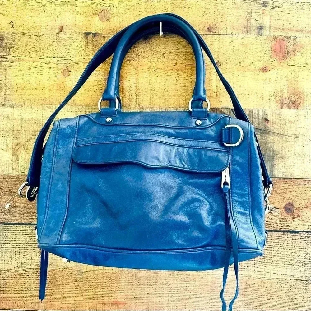 Rebecca Minkoff Blue Morning After Leather Crossbody Bag - Picture 2 of 12